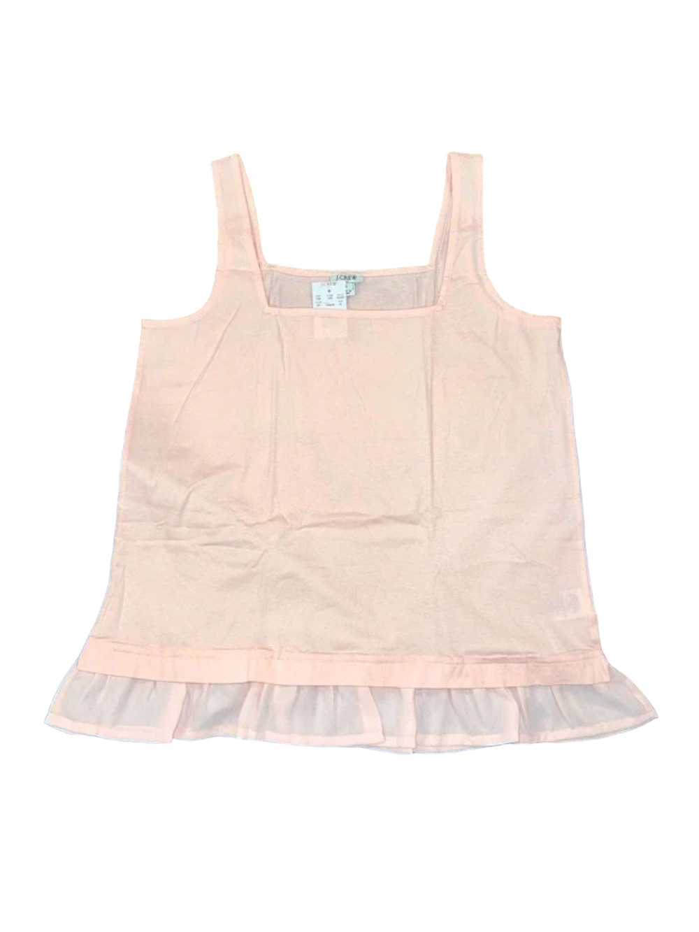 NWT J. Crew Pink Square-Neck Tank with Woven Hem - SIZE S